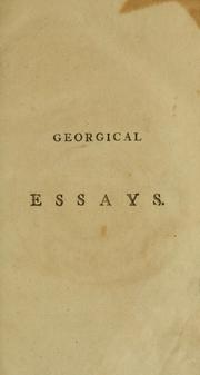 Cover of: Georgical essays.