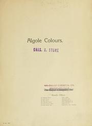 Front cover of Algole colours by Unknown