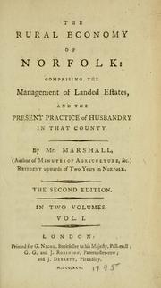 Cover of: The rural economy of Norfolk