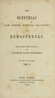 Cover of: The Olynthiacs of Demosthenes by Demosthenes