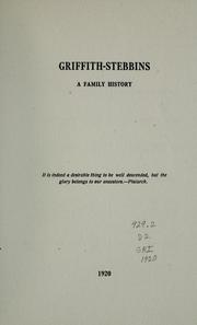 Cover of: Griffith-Stebbins | Effie Bestor Griffith