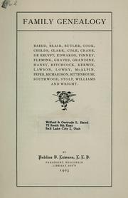 Cover of: Family genealogy by Publius Vergilius Lawson