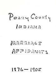 Cover of: Posey County, Indiana marriage affidavits. by 