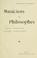 Cover of: Musiciens et philosophes, Tolstoï - Schopenhauer - Nietzsche - Richard Wagner.