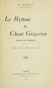Cover of: Le rythme du chant grégorien d'après Gui d'Arezzo
