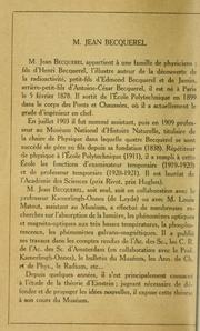 Cover of: Exposé élémentaire de la théorie d'Einstein et de sa généralisation by Jean Becquerel