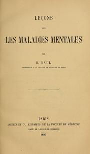Cover of: Les sur les maladies mentales.