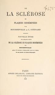 Cover of: De la sclose en plaques dissins by Désiré Magloire Bourneville