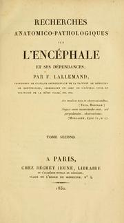 Cover of: Recherches anatomico-pathologiques sur l'enchale et ses dendances.