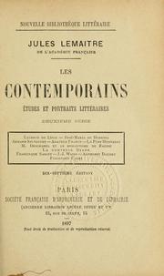 Cover of: Les contemporains: études et portraits littéraires