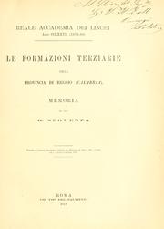 Cover of: Le formazioni Terziarie nella Provincia di Reggio (Calabria) by Giuseppe Seguenza