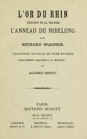 Cover of: L' anneau du Nibeloung. by Richard Wagner