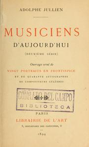 Cover of: Musiciens d'aujourd'hui.