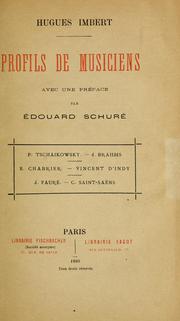 Cover of: Profils de musiciens. by Imbert, Hugues