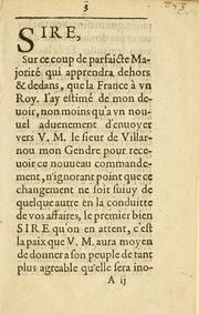Cover of: La Lettre escritte au Roy, par le Sieur du Plessis Mornay, du vingt-sixiesme Apuril 1617.