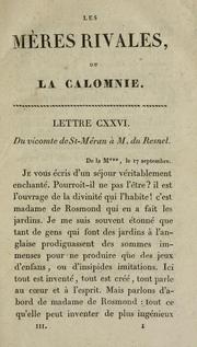 Cover of: Les mères rivales: ou, La calonmie