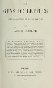 Cover of: Nos gens de lettres by Alcide François Alexis Dusolier