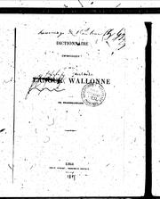 Cover of: Dictionnaire étymologique de la langue wallonne by Charles Marie Joseph Grandgagnage