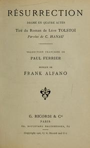 Cover of: Résurrection by Franco Alfano