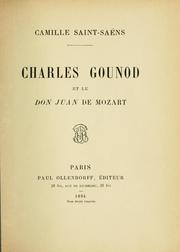 Cover of: Charles Gounod et le Don Juan de Mozart