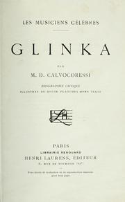 Cover of: Glinka by M. D. Calvocoressi