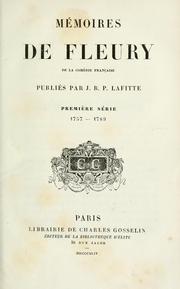 Cover of: Mémoires de Fleury de la Comédie française: Précédé d'une introd.