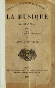 La musique à Mons by Léopold Devillers