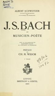 Cover of: J.S. Bach, le musicien-poète