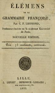 Cover of: Éléments de la grammaire franaise