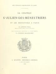 Cover of: La chapelle Saint-Julien-des-ménestriers et les ménestrels à Paris by Vidal, Antoine