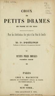 Cover of: Choix de petits drames en prose et en vers