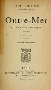 Cover of: Outre-mer by Paul Bourget