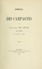 Cover of: Collection des manuscrits du maréchal de Lévis.
