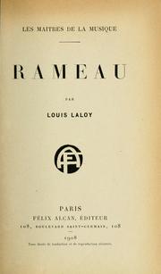 Cover of: Rameau. by Laloy, Louis