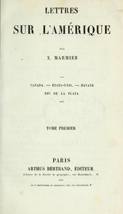 Cover of: Lettres sur l'Amérique