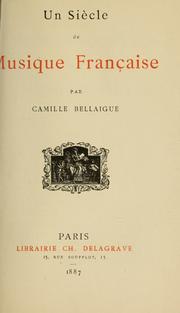 Cover of: Un siècle de musique française.