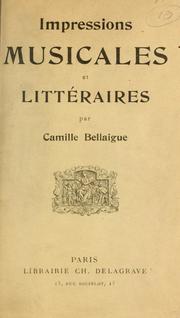 Cover of: Impressions musicales et littéraires.