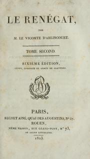 Cover of: Le renégat