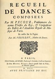 Cover of: Recueil de danses