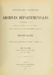 Cover of: Archives ecclésiastiques: Sér. H. Fonds de l'Abbaye de Saint-Vaast