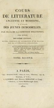 Cover of: Cours de litt£erature ancienne et moderne by Beaufort d'Hautpoul, Anne Marie comtesse de