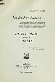 Cover of: L' hypocrisie contre la France.