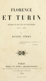 Cover of: Florence et Turin: études d'art et politique, 1857-1861