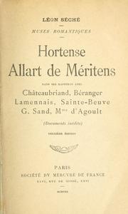 Hortense Allart de Méritens dans ses rapports by Léon Séché