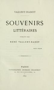 Cover of: Souvenits littéraires