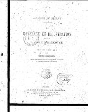 Cover of: La deffence et illustration de la langue francoyse by Joachim Du Bellay