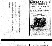 Cover of: Reflexions critiques sur la poesie et sur la peinture by Dubos abbé