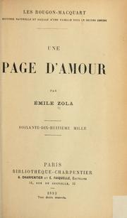 Cover of: Une page d'amour.
