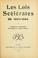 Cover of: Les lois scélérates de 1893-1894