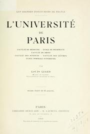L'université de Paris by Louis Liard